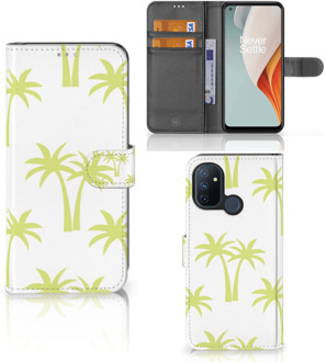 B2Ctelecom Magnet Case OnePlus Nord N100 Telefoonhoesje Palmtrees