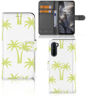 B2Ctelecom Magnet Case OnePlus Nord Telefoonhoesje Palmtrees