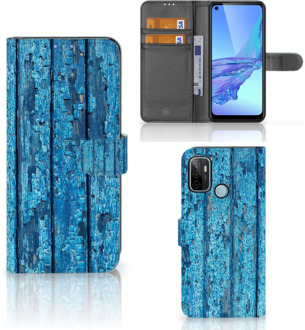 B2Ctelecom Magnet Case OPPO A53 | OPPO A53s Telefoonhoesje Wood Blue