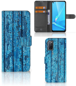 B2Ctelecom Magnet Case OPPO A72 | OPPO A52 Telefoonhoesje Wood Blue