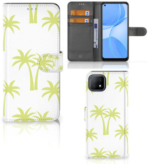 B2Ctelecom Magnet Case OPPO A73 5G Telefoonhoesje Palmtrees