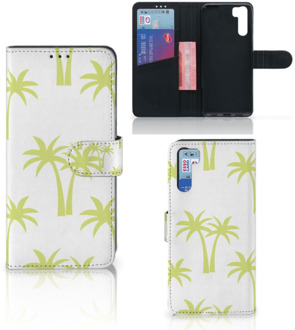 B2Ctelecom Magnet Case OPPO A91 | Reno3 Telefoonhoesje Palmtrees