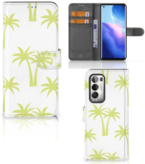 B2Ctelecom Magnet Case OPPO Find X3 Neo 5G Telefoonhoesje Palmtrees