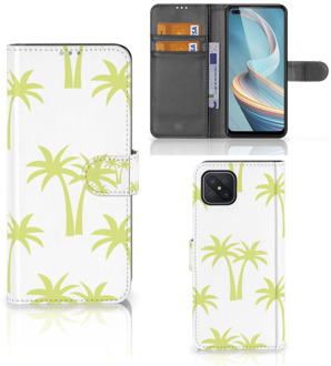 B2Ctelecom Magnet Case OPPO Reno4 Z Telefoonhoesje Palmtrees