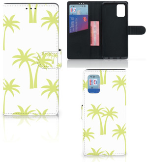 B2Ctelecom Magnet Case Samsung Galaxy A02s Flip Cover Samsung M02s Telefoonhoesje Palmtrees