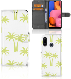 B2Ctelecom Magnet Case Samsung Galaxy A20s Telefoonhoesje Palmtrees