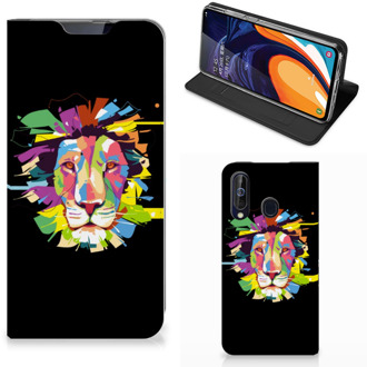 B2Ctelecom Magnet Case Samsung Galaxy A60 Lion Color