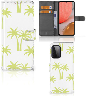 B2Ctelecom Magnet Case Samsung Galaxy A72 Telefoonhoesje Palmtrees