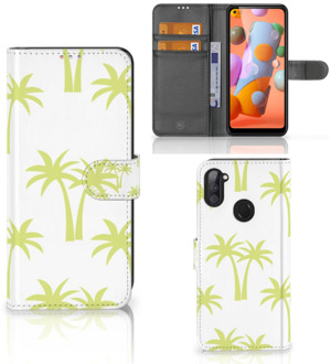 B2Ctelecom Magnet Case Samsung Galaxy M11 | A11 Telefoonhoesje Palmtrees