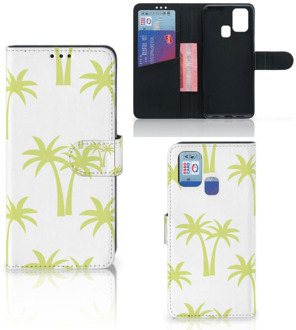 B2Ctelecom Magnet Case Samsung Galaxy M31 Telefoonhoesje Palmtrees