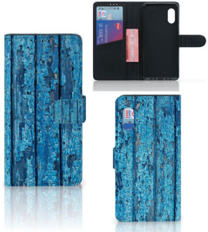 B2Ctelecom Magnet Case Samsung Xcover Pro Telefoonhoesje Wood Blue