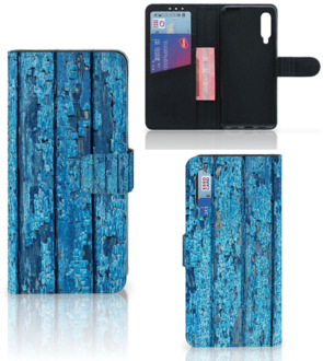 B2Ctelecom Magnet Case Xiaomi Mi 9 Telefoonhoesje Wood Blue