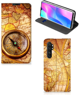 B2Ctelecom Magnet Case Xiaomi Mi Note 10 Lite Smart Cover Hoesje Kompas