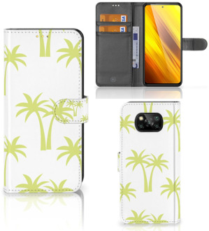 B2Ctelecom Magnet Case Xiaomi Poco X3 Telefoonhoesje Palmtrees