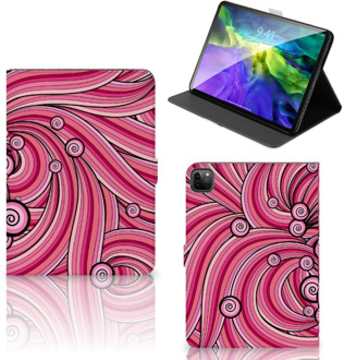 B2Ctelecom Mapje iPad Pro 11 (2020) Cover met Standaard Swirl Pink