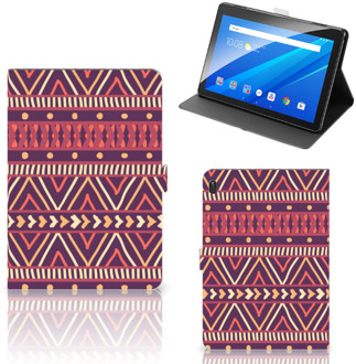 B2Ctelecom Mapje Lenovo Tab E10 Cover met Magneetsluiting Aztec Purple