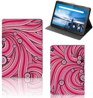 B2Ctelecom Mapje Lenovo Tablet M10 Cover met Standaard Swirl Pink