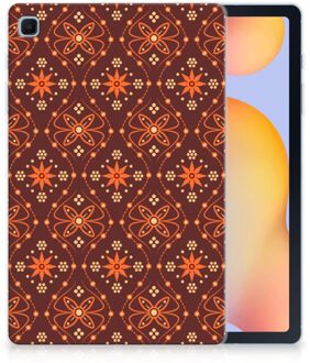 B2Ctelecom Mapje Samsung Galaxy Tab S6 Lite Hoesje Batik Brown met doorzichte zijkanten