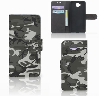 B2Ctelecom Microsoft Lumia 650 Uniek Wallet Book Case Hoesje Army Light