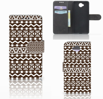 B2Ctelecom Microsoft Lumia 650 Uniek Wallet Book Case Hoesje Aztec Brown