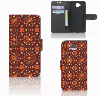 B2Ctelecom Microsoft Lumia 650 Uniek Wallet Book Case Hoesje Batik Brown