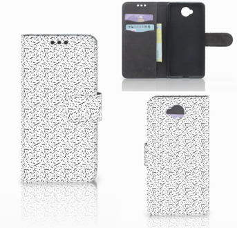 B2Ctelecom Microsoft Lumia 650 Uniek Wallet Book Case Hoesje Stripes Dots