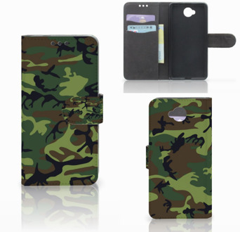 B2Ctelecom Microsoft Lumia 650 Wallet Book Case Hoesje Design Army Dark