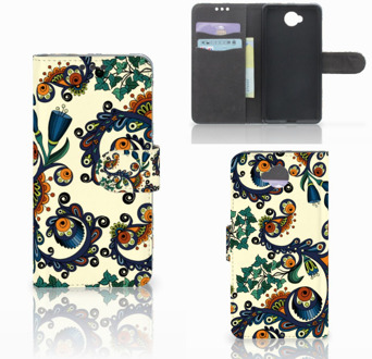 B2Ctelecom Microsoft Lumia 650 Wallet Book Case Hoesje Design Barok Flower