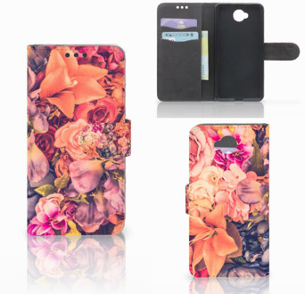 B2Ctelecom Microsoft Lumia 650 Wallet Book Case Hoesje Design Bosje Bloemen