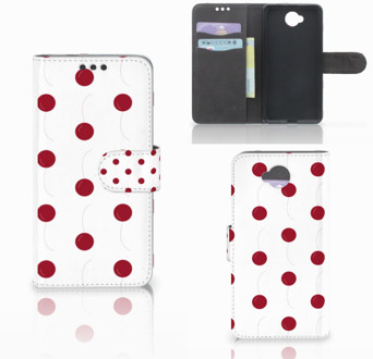 B2Ctelecom Microsoft Lumia 650 Wallet Book Case Hoesje Design Cherries