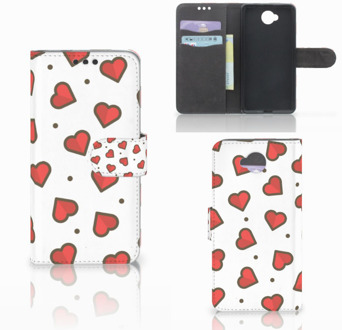 B2Ctelecom Microsoft Lumia 650 Wallet Book Case Hoesje Design Hearts