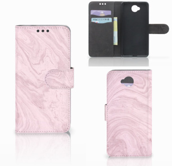 B2Ctelecom Microsoft Lumia 650 Wallet Book Case Hoesje Marble Pink