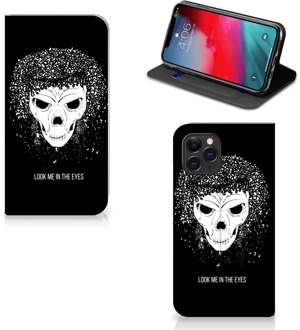 B2Ctelecom Mobiel BookCase iPhone 11 Pro Skull Hair