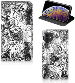 B2Ctelecom Mobiel BookCase iPhone 11 Skulls Angel