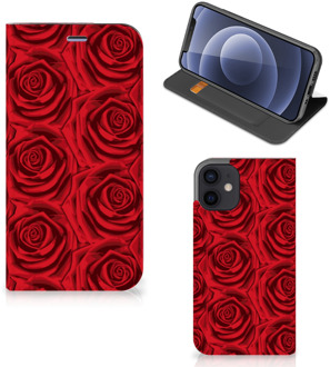 B2Ctelecom Mobiel Bookcase iPhone 12 Mini Smart Cover Red Roses