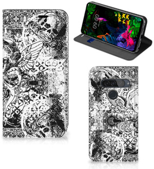 B2Ctelecom Mobiel BookCase LG G8s Thinq Skulls Angel