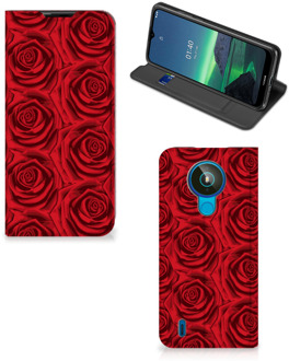 B2Ctelecom Mobiel Bookcase Nokia 1.4 Smart Cover Red Roses