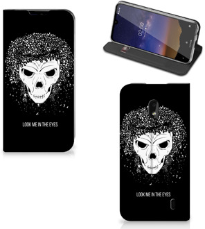 B2Ctelecom Mobiel BookCase Nokia 2.2 Skull Hair