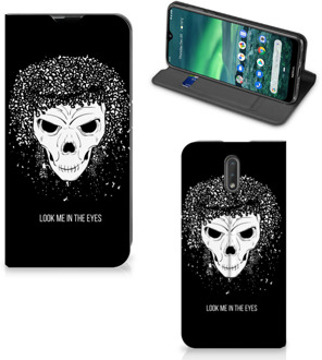 B2Ctelecom Mobiel BookCase Nokia 2.3 Skull Hair