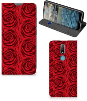 B2Ctelecom Mobiel Bookcase Nokia 2.4 Smart Cover Red Roses