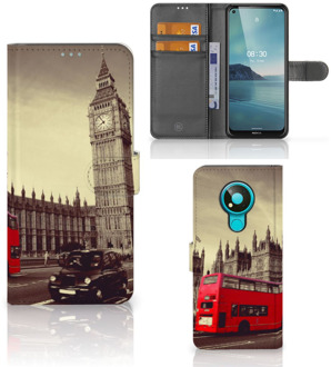 B2Ctelecom Mobiel Bookcase Nokia 3.4 Smartphone Hoesje Londen