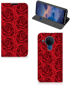 B2Ctelecom Mobiel Bookcase Nokia 5.4 Smart Cover Red Roses