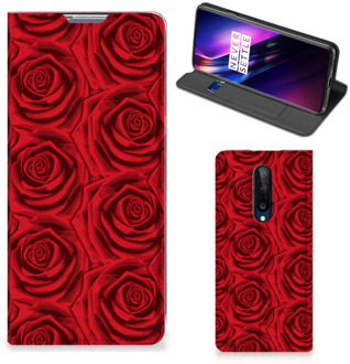 B2Ctelecom Mobiel Bookcase OnePlus 8 Smart Cover Red Roses