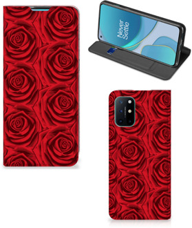 B2Ctelecom Mobiel Bookcase OnePlus 8T Smart Cover Red Roses