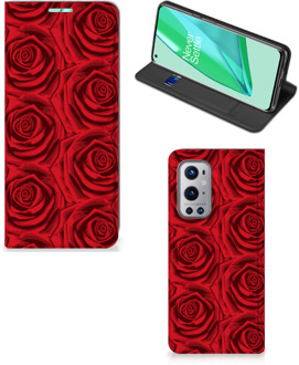 B2Ctelecom Mobiel Bookcase OnePlus 9 Pro Smart Cover Red Roses