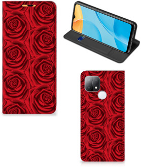 B2Ctelecom Mobiel Bookcase OPPO A15 Smart Cover Red Roses