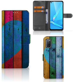 B2Ctelecom Mobiel Bookcase OPPO A72 | OPPO A52 Smartphone Hoesje Wood Heart