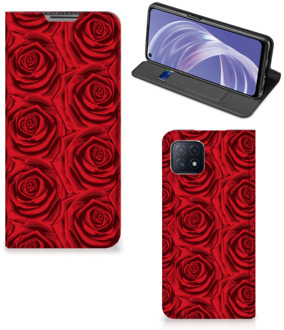 B2Ctelecom Mobiel Bookcase OPPO A73 5G Smart Cover Red Roses