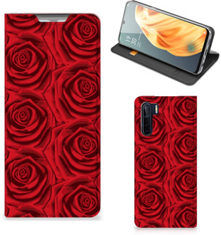 B2Ctelecom Mobiel Bookcase OPPO Reno3 | A91 Smart Cover Red Roses