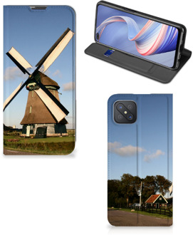 B2Ctelecom Mobiel Bookcase OPPO Reno4 Z 5G Smart Cover Molen